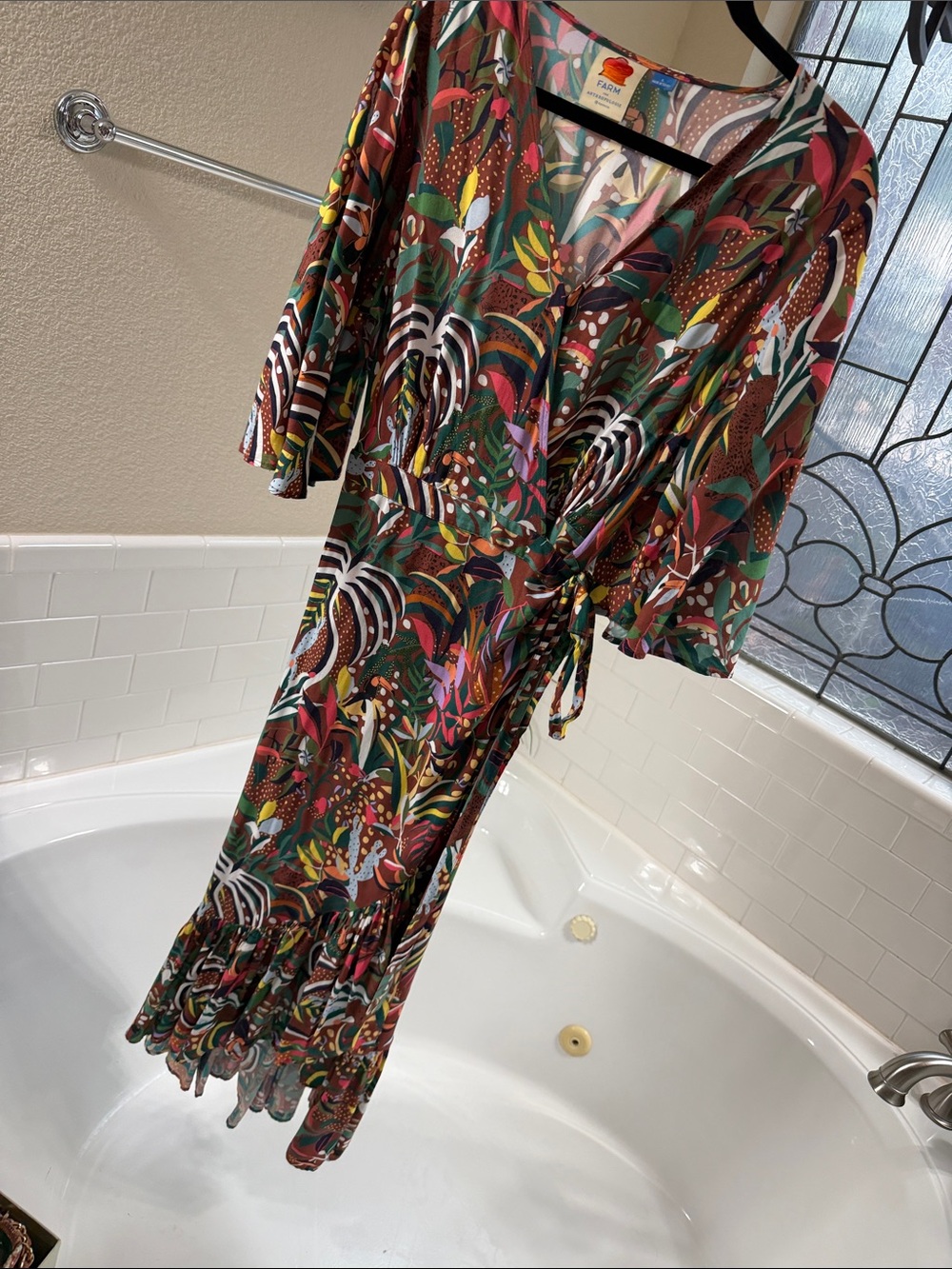 FARM Rio Wrap Dress. Excellent condition. Size Large